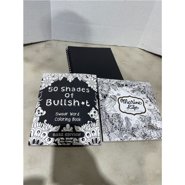 Coloring books and plain page drawing book