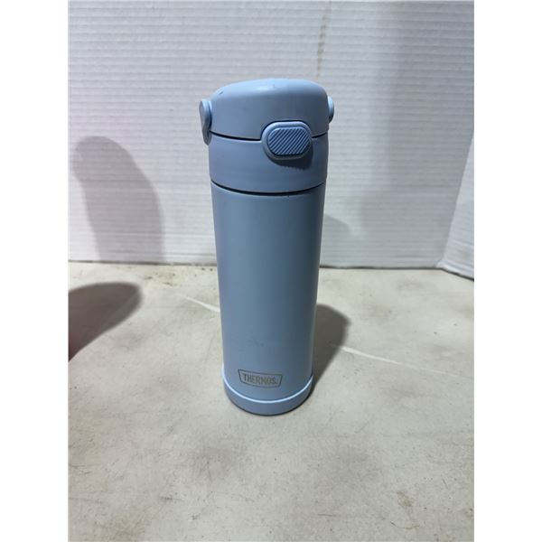 Thermos water bottle blue