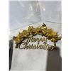 Image 1 : Merry Christmas brass decor