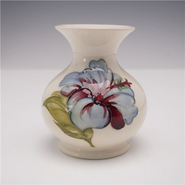 Moorcroft Pottery Bud Vase, Hibiscus Pattern