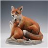 Image 2 : Boehm Porcelain Figurine Fox with Cubs Model 20121