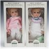 Image 1 : 2pc Seymour Mann Hug 'N Hold Collector Vinyl Dolls with Original Boxes