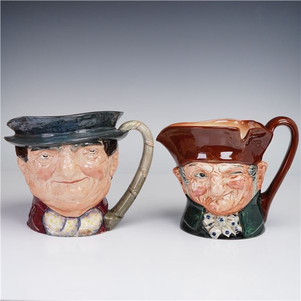 2pc Royal Doulton Musical Character Jugs Tony Weller & Old Charley