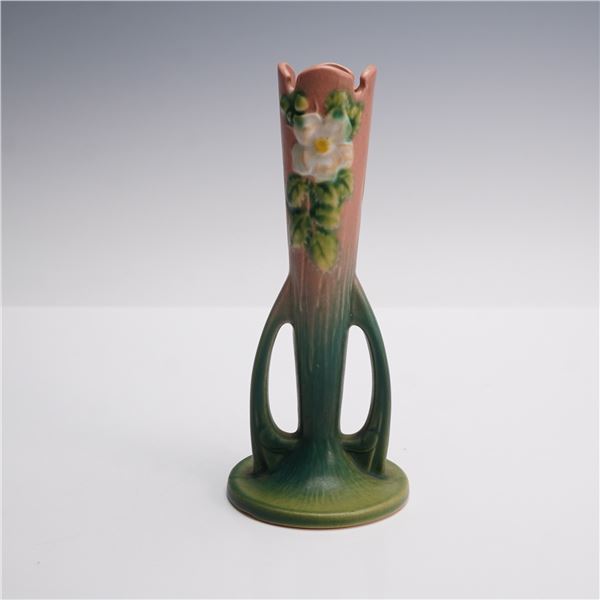 Roseville Pottery White Rose Vase, 995-7