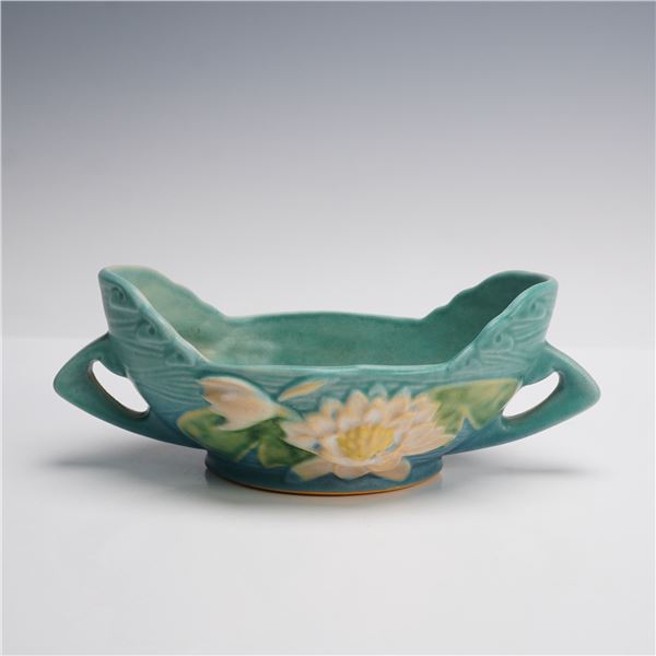 Roseville Pottery Water Lily Blue Bowl, 439-6