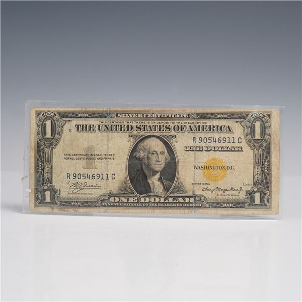 1935-A $1 U.S North Africa Silver Certificate Yellow Seal