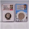 Image 1 : 2pc Silver Kennedy Half Dollars NGC Graded PF 69-70 Ultra Cameo