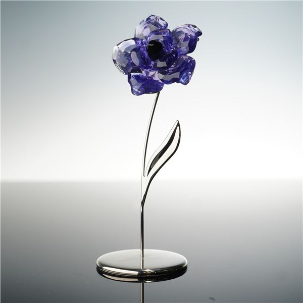 Swarovski Crystal Flower Figurine, Darany Tanzanite