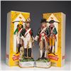 Image 9 : 4pc Set of Arnart Imports Grenadier Spirits Co. Figural Whisky Containers