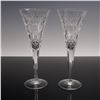 Image 1 : 2pc Waterford Crystal Millennium Prosperity Champagne Flutes