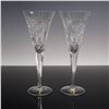 Image 2 : 2pc Waterford Crystal Millennium Prosperity Champagne Flutes