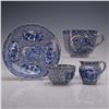 Image 1 : 4pc Adams England Porcelain Blue and White Chinese Pattern, Cups & Bowls