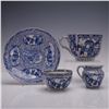 Image 2 : 4pc Adams England Porcelain Blue and White Chinese Pattern, Cups & Bowls