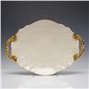 Image 2 : 5pc Lenox Porcelain Gold Trim Porcelain Serving Pieces, Valencia Pattern