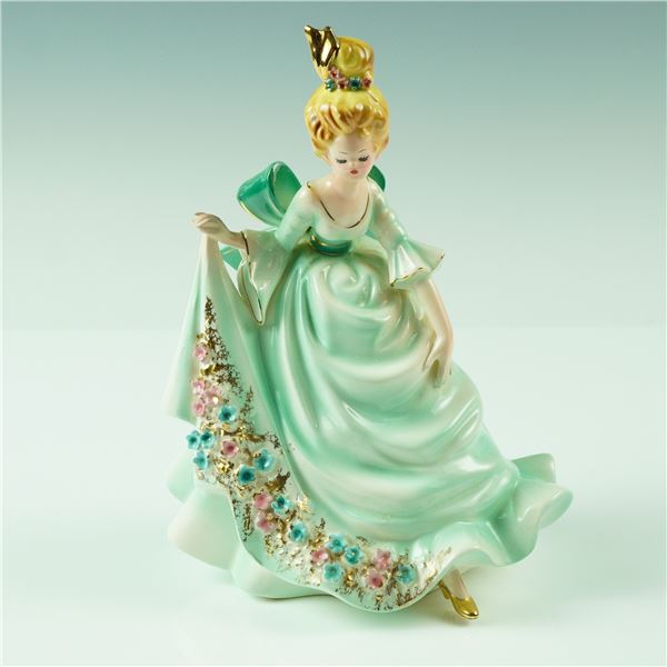 Josef Originals Porcelain Figurine, Girl in Mint Green Dress