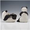 Image 2 : 2pc Panda Seated 40237 and Panda Resting 40238 Signed by Artist on Base
