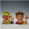 Image 1 : 2pc Royal Doulton Large Character Jugs, The Clown D6834 & Juggler D6835