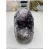 Image 1 : 2.5 INCH  AMETHYST WITH GREEN AGATE GEODE POLISHED