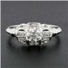 Image 2 : Antique Art Deco Platinum .62 ctw Old European Diamond Engagement or Promise Rin