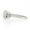 Image 6 : Vintage 14k White Gold Illusion Prong Old Transitional Diamond Engagement Ring
