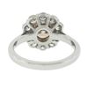 Image 3 : New Platinum & 14k Gold GIA Fancy Brown Diamond Flower Halo Cluster Ring