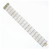 Image 3 : 18k White Gold 6.65 ctw 6 Row Diamond by the Yard Wide Flexible Statement Bracel