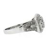 Image 3 : Solid 10k White Gold 0.50 ctw Pave Set Round Cut Diamond Milgrain Detailed Ring