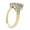 Image 1 : Vintage 14k Yellow Gold 0.90 ctw Prong & Pave Set Diamond Statement Cocktail Rin