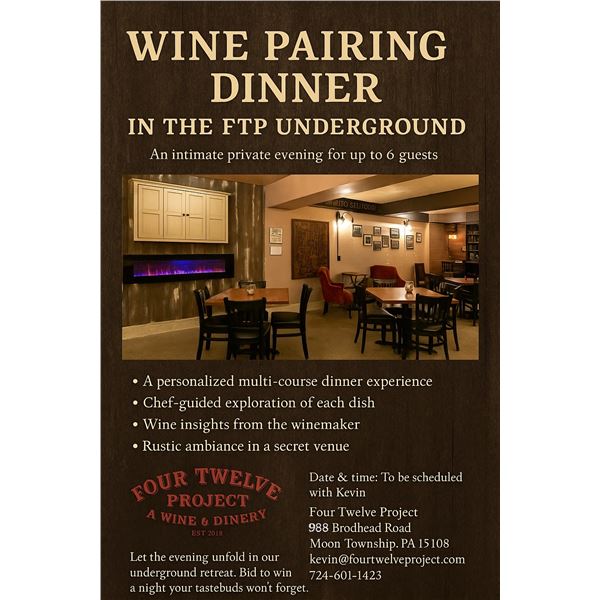 WINE PAIRING DINNER FOR 6