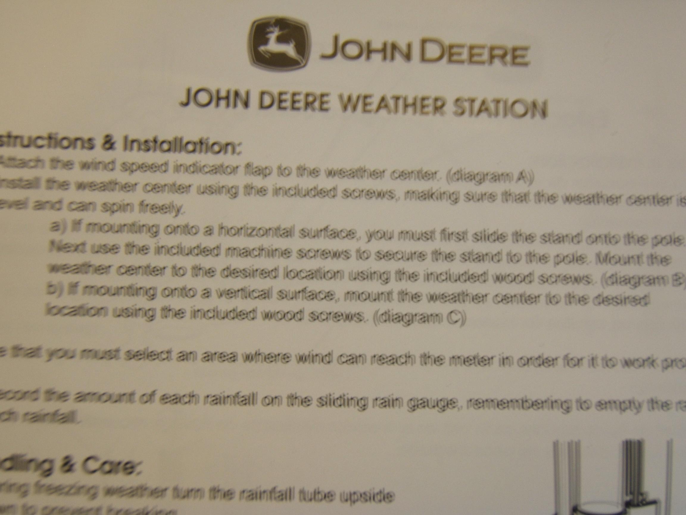 John Deere Weather Station
