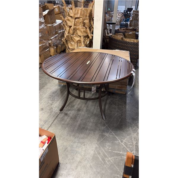RATANA HAMILTON 54" ROUND BROWN ALUMINUM PATIO TABLE