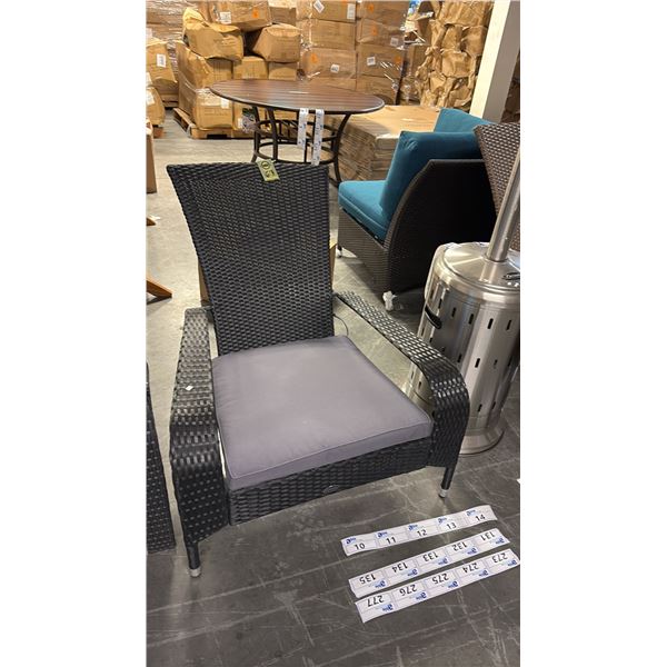 PATIO FLARE BLACK/GREY MUSKOKA PATIO CHAIR