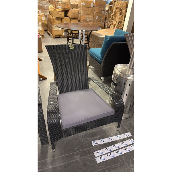 PATIO FLARE BLACK/GREY MUSKOKA PATIO CHAIR