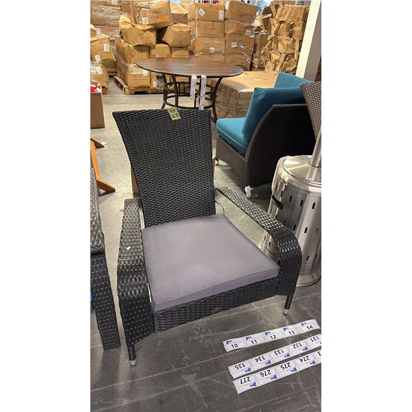 PATIO FLARE BLACK/GREY MUSKOKA PATIO CHAIR