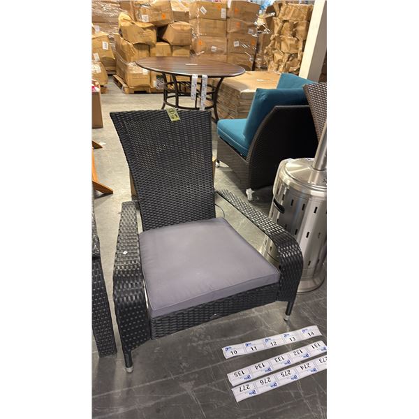 PATIO FLARE BLACK/GREY MUSKOKA PATIO CHAIR