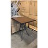 Image 1 : RATANA BAR HEIGHT PATIO TABLE WITH DURAWOOD TABLE TOP APPROXIMATELY 34"X34"