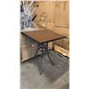 Image 1 : RATANA BAR HEIGHT PATIO TABLE WITH DURAWOOD TABLE TOP APPROXIMATELY 34"X34"
