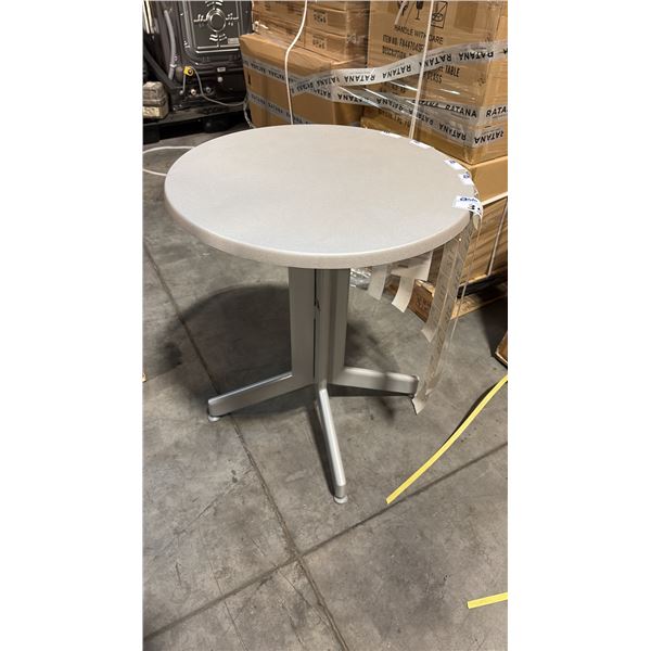 RATANA GREY PATIO SIDE TABLE APPROXIMATELY 24" ROUND
