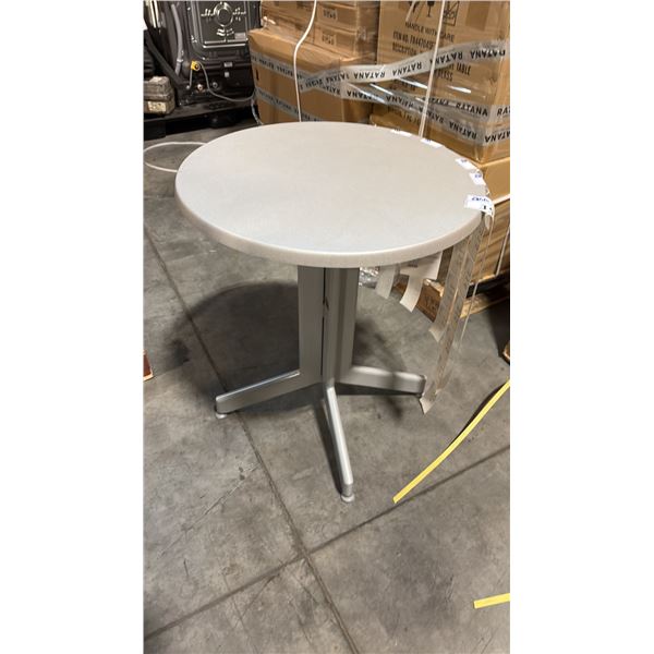 RATANA GREY PATIO SIDE TABLE APPROXIMATELY 24" ROUND