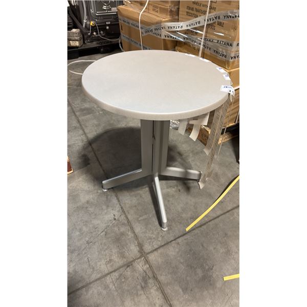 RATANA GREY PATIO SIDE TABLE APPROXIMATELY 24" ROUND