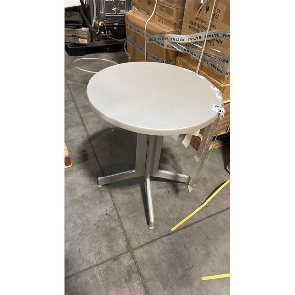 RATANA GREY PATIO SIDE TABLE APPROXIMATELY 24" ROUND