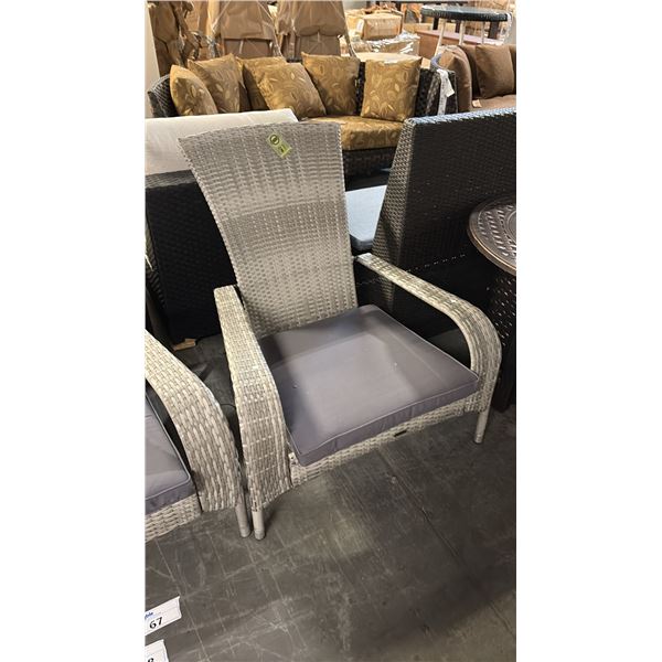 PATIO FLARE GREY/LIGHT GREY MUSKOKA PATIO CHAIR