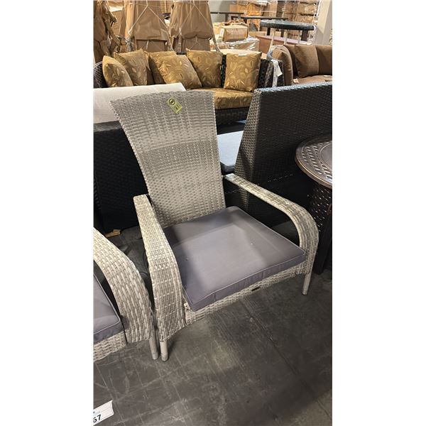 PATIO FLARE GREY/LIGHT GREY MUSKOKA PATIO CHAIR
