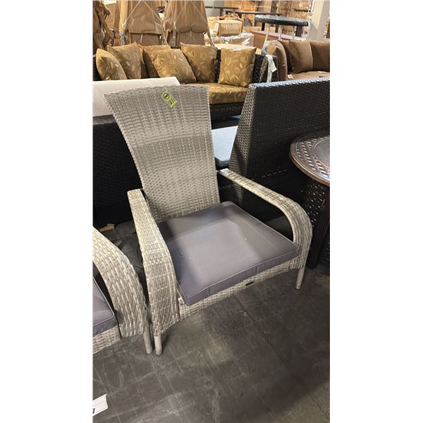 PATIO FLARE GREY/LIGHT GREY MUSKOKA PATIO CHAIR