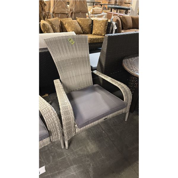PATIO FLARE GREY/LIGHT GREY MUSKOKA PATIO CHAIR