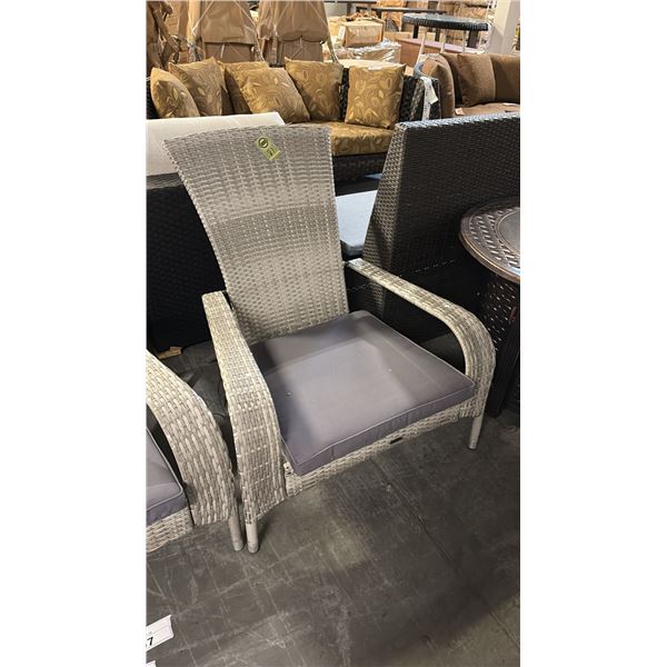 PATIO FLARE GREY/LIGHT GREY MUSKOKA PATIO CHAIR
