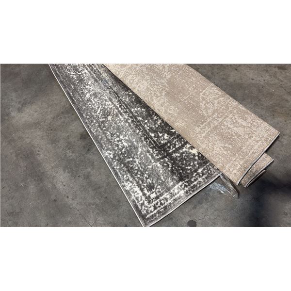 A2ZRUG SANTORIM COLLECTION GREY/WHITE PATTERN RUG (160CM X 230CM)