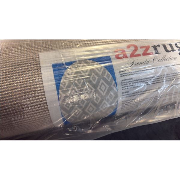 A2ZRUG FRENDY COLLECTION GREY/WHITE PATTERN RUG (160CM X 160CM)