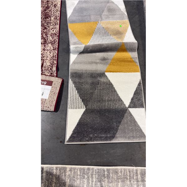 A2ZRUG PARIS COLLECTION MULTICOLOURED PATTERN RUG (230CM X 60CM)