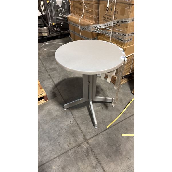 RATANA GREY PATIO SIDE TABLE APPROXIMATELY 24" ROUND